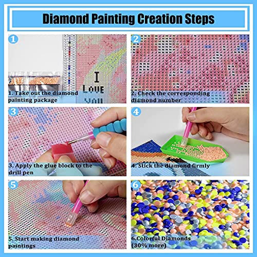 Star Wars and Other Cartoon Mega Collection Set of 9 Round Full Drill Crystal Rhinestone 5D Diamond DIY Crafts for Home Wall Decor (12x12inch)