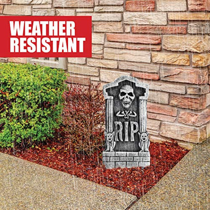 Graveyard Décor RIP Lightweight Foam Tombstones Set of 4