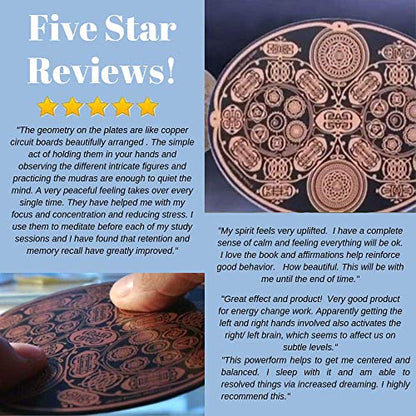 Tuning Fork for Healing Balancing Subtle Energy Clearing Meridians Chakras & Cleansing Auras, Manage Anxiety Stress Relief, Relaxation & Weight Loss Powerforms Sacred Geometry Neutral Space 6” x 4.5”