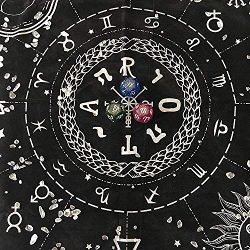 Altar Table Cloth Tapestry 12 Constellations Pentacle Astrology Divination Cards