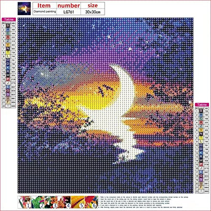 12 Pack DIY 5D Diamond Painting Kit,Diamond Painting Kits for Adults,Full Drill Diamond Art Paint by Numbers Star Moon Diamonds Gem Art Drill with Diamond Tool Sets 12" x 12"