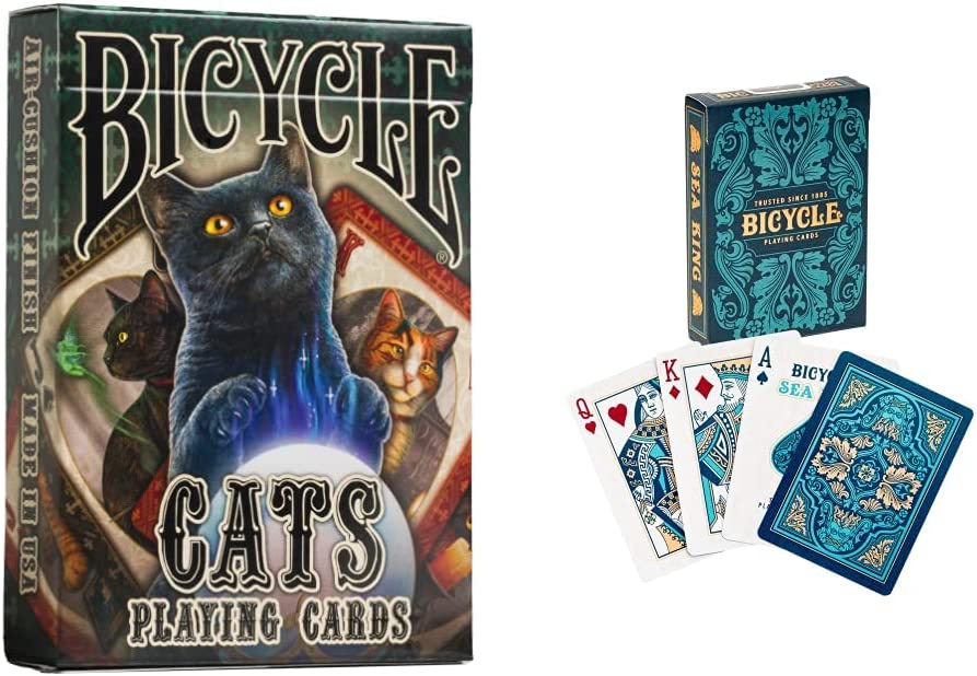 Bicycle Cats Playing Cards Designed by Lisa Parker, Black