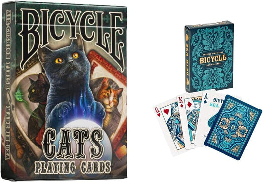 Bicycle Cats Playing Cards Designed by Lisa Parker, Black