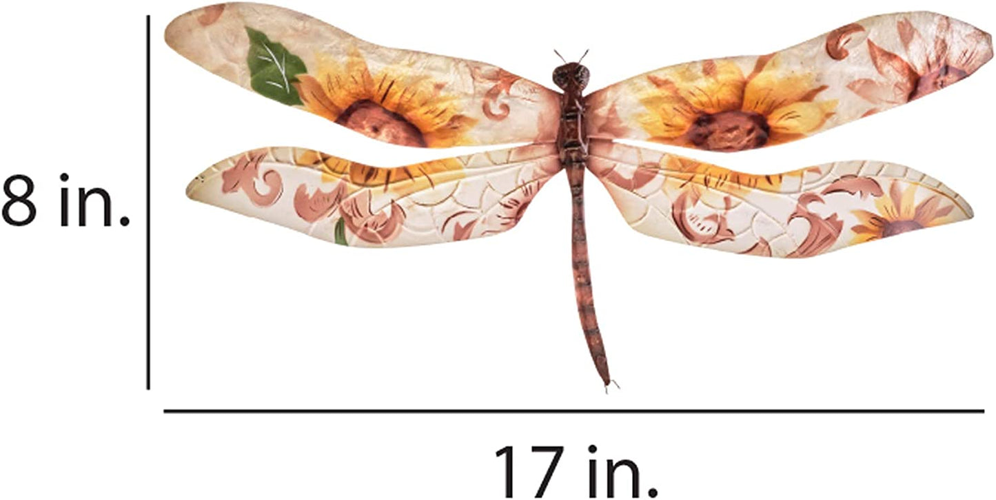 Dragonfly Wall Decor Peacock 14 Inches Length x 1 Inch Width x 12 Inches Height