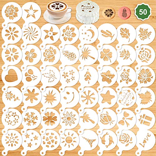 Cookie Stencils 50 Pack Christmas Autumn Fall Template Stencils For Baking Cake Coffee DIY Painting Craft Party Favors Teacher Supplies Gift