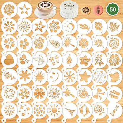 Cookie Stencils 50 Pack Christmas Autumn Fall Template Stencils For Baking Cake Coffee DIY Painting Craft Party Favors Teacher Supplies Gift