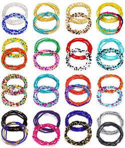Waist Beads Colorful Summer Body Chains Belly Beads Bikini Jewelry Chains Set of 32