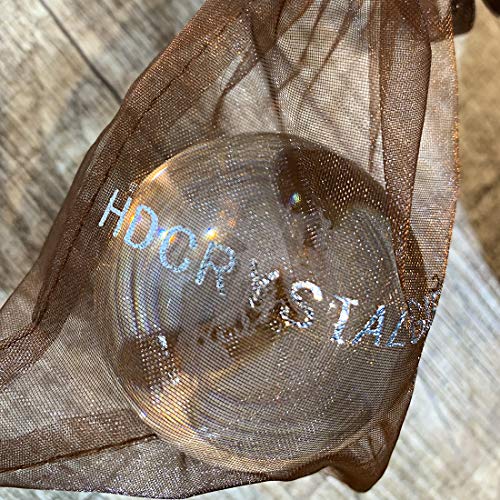 HDCRYSTALGIFTS Crystal 2.4 inch (60mm) Chinese Dragon Crystal Ball with Sliver-Plated Flowering Stand,Fengshui Glass Loong Ball Home Decoration
