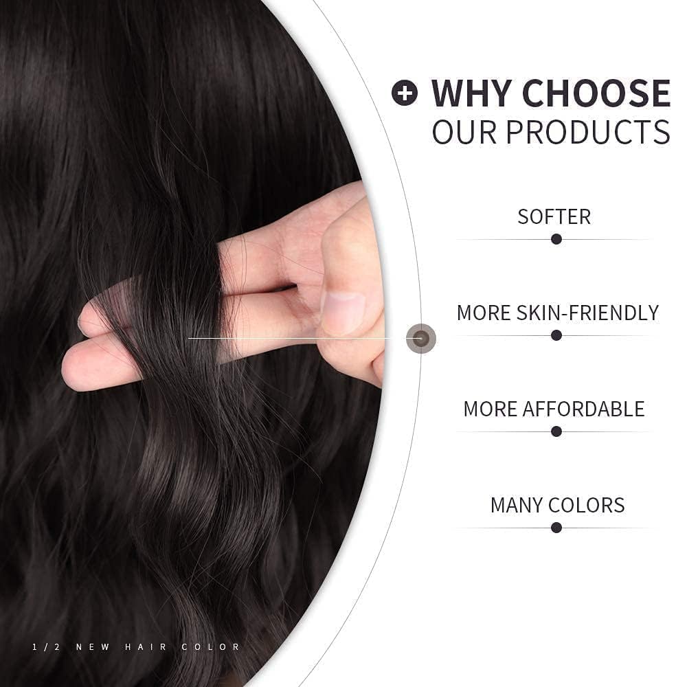 Middle Part Synthetic Shoulder Length 14 Inch Colorful Heat Resistant Fiber Wig