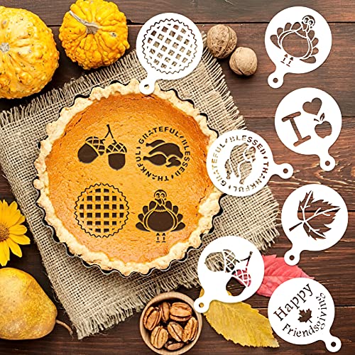 Cookie Stencils, 20 Pack Happy Fall Give Thanks Autumn Template Stencils for Baking Cake Coffee DIY Painting Craft Party Favors Supplies