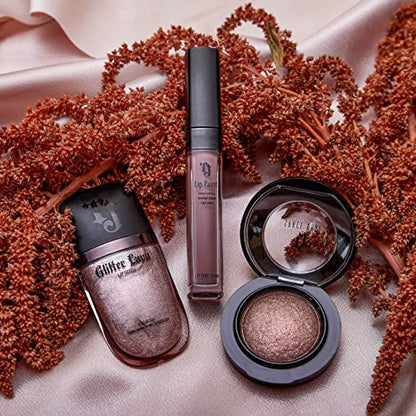 TATTOO JUNKEE Pop the Bubbly Glitter Lava, Golden Nude Non-Sticky Lip Gloss with Ultra-Fine Shimmer Effects, Layer Over Lipstick or Wear Alone, 0.33 Fl Oz