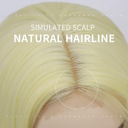 Middle Part Synthetic Shoulder Length 14 Inch Colorful Heat Resistant Fiber Wig