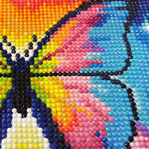 Rainbow Butterfly Starry Night Time Sky DIY 5D Diamond Painting  Cross Stitch Full Round Diamond Embroidery Kits Home Decor 12 x 16 Inch