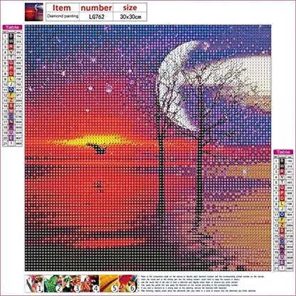 12 Pack DIY 5D Diamond Painting Kit,Diamond Painting Kits for Adults,Full Drill Diamond Art Paint by Numbers Star Moon Diamonds Gem Art Drill with Diamond Tool Sets 12" x 12"