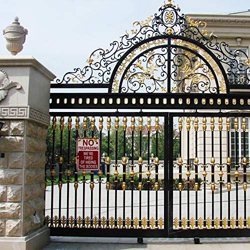 Retro Fashion Chic Funny Metal Tin Sign No Trespassing We're Tired of Hiding The Bodies