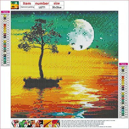 12 Pack DIY 5D Diamond Painting Kit,Diamond Painting Kits for Adults,Full Drill Diamond Art Paint by Numbers Star Moon Diamonds Gem Art Drill with Diamond Tool Sets 12" x 12"