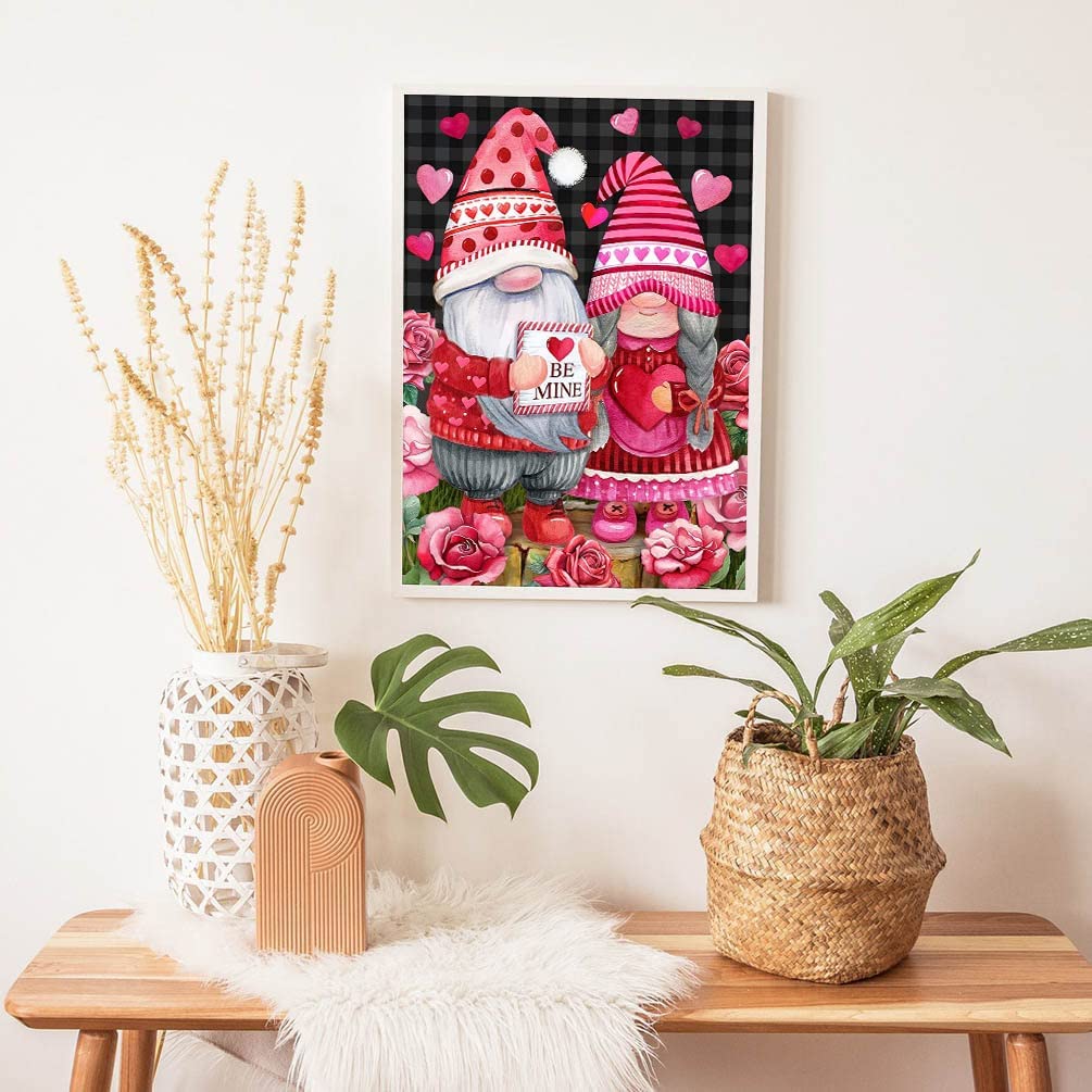 9 Pack Gnome Diamond Art Kits for Adults, DIY 5D Round Full Drill Crafts Diamond dotz Home Wall Decor Gifts (12x16inch)