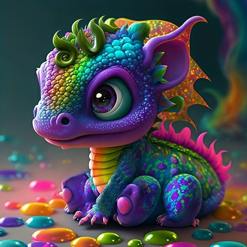 Dragon Baby Artificial Diamond Painting Tools For Adults And Kids 5D DIY Diamond Art Tools For Beginners With Round Full Diamond Gems Painting Art Decor Gifts For Wall