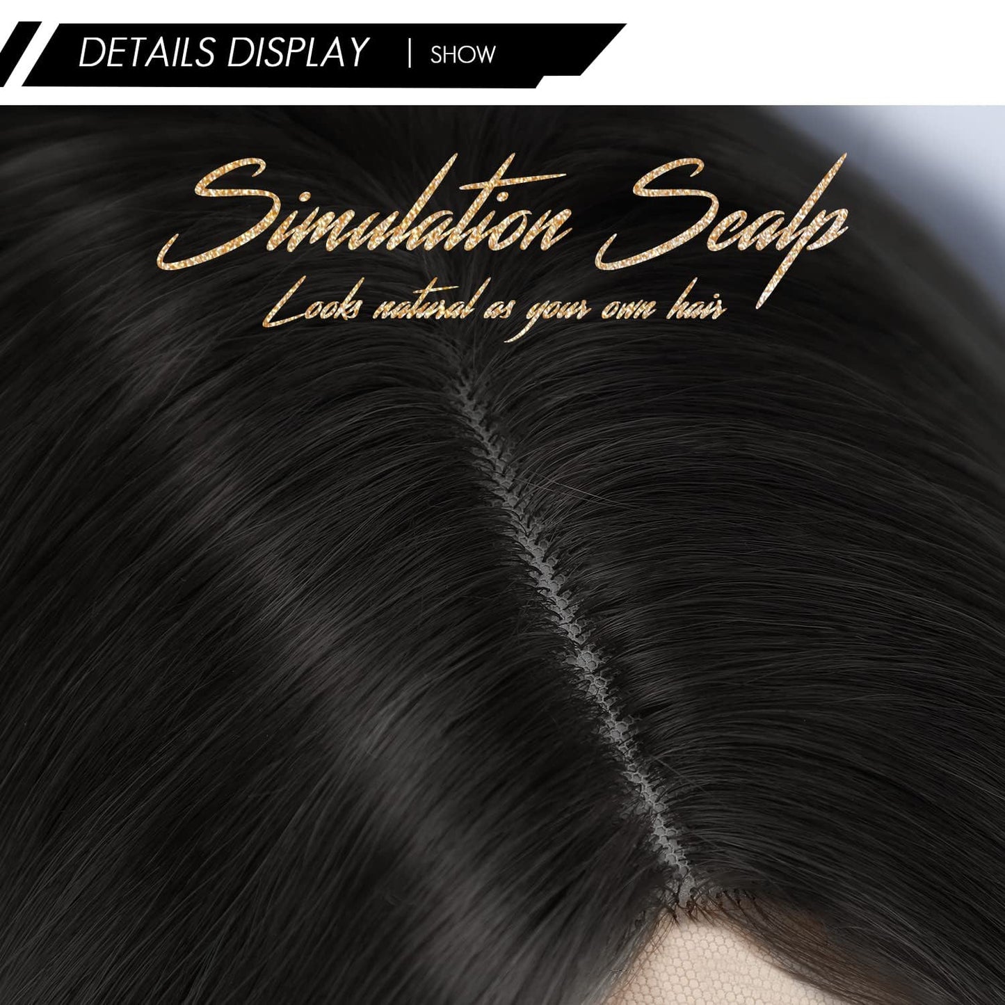 Middle Part Synthetic Shoulder Length 14 Inch Colorful Heat Resistant Fiber Wig