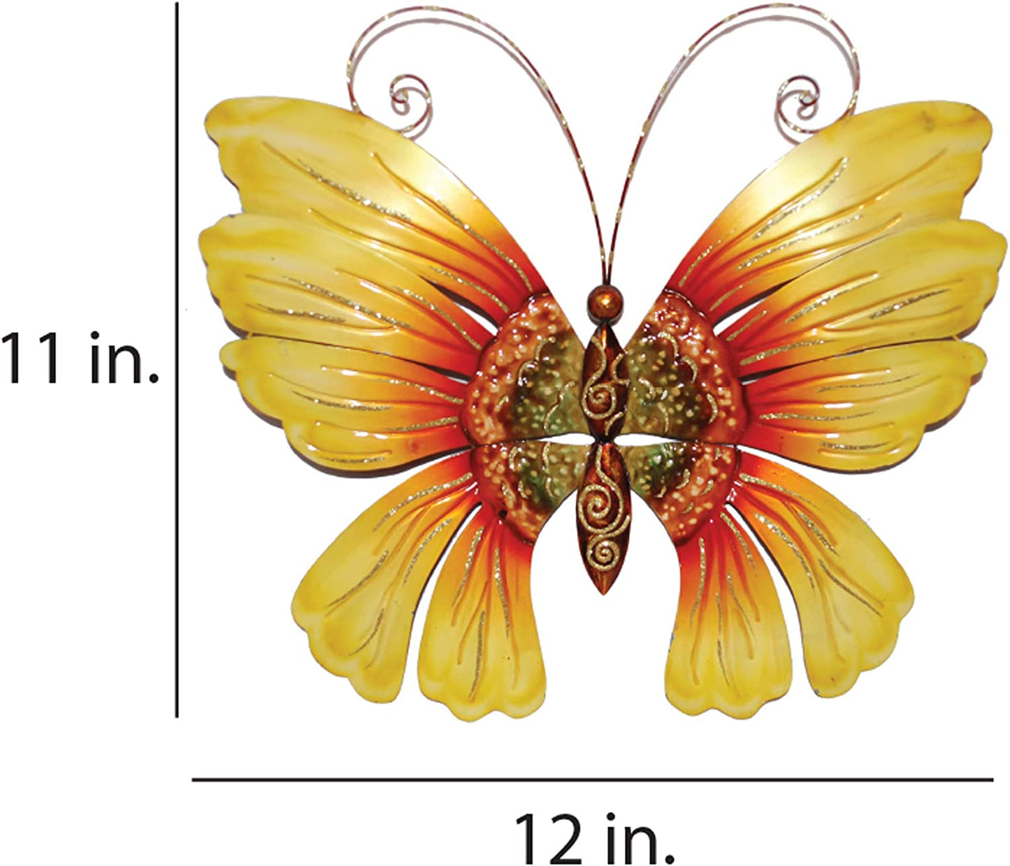 Dragonfly Wall Decor Peacock 14 Inches Length x 1 Inch Width x 12 Inches Height