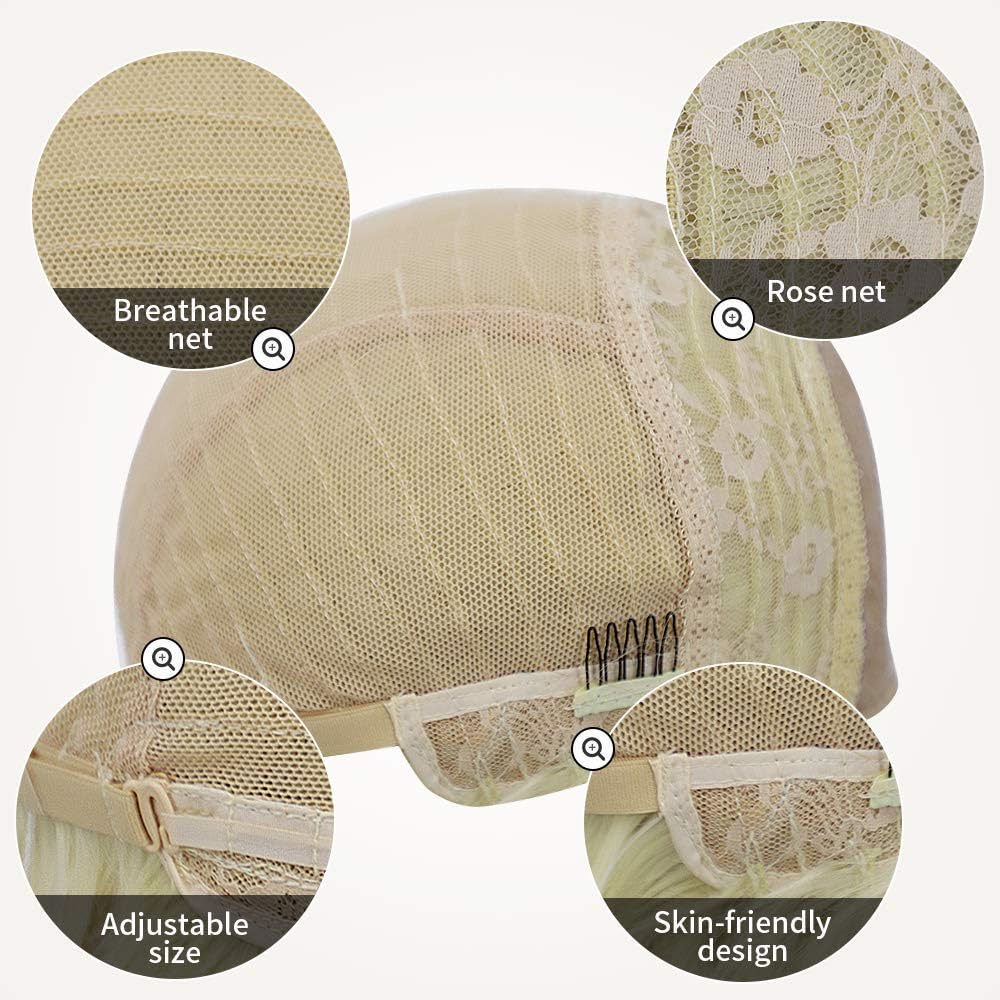 Middle Part Synthetic Shoulder Length 14 Inch Colorful Heat Resistant Fiber Wig