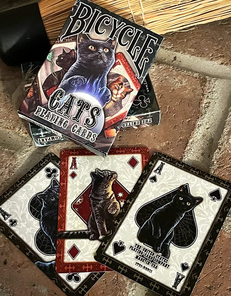 Bicycle Cats Playing Cards Designed by Lisa Parker, Black