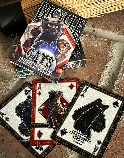 Bicycle Cats Playing Cards Designed by Lisa Parker, Black