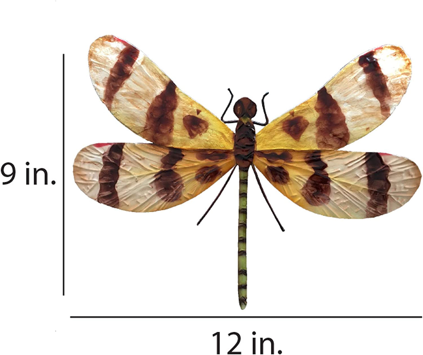 Dragonfly Wall Decor Peacock 14 Inches Length x 1 Inch Width x 12 Inches Height