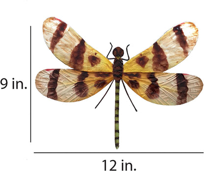 Dragonfly Wall Decor Peacock 14 Inches Length x 1 Inch Width x 12 Inches Height