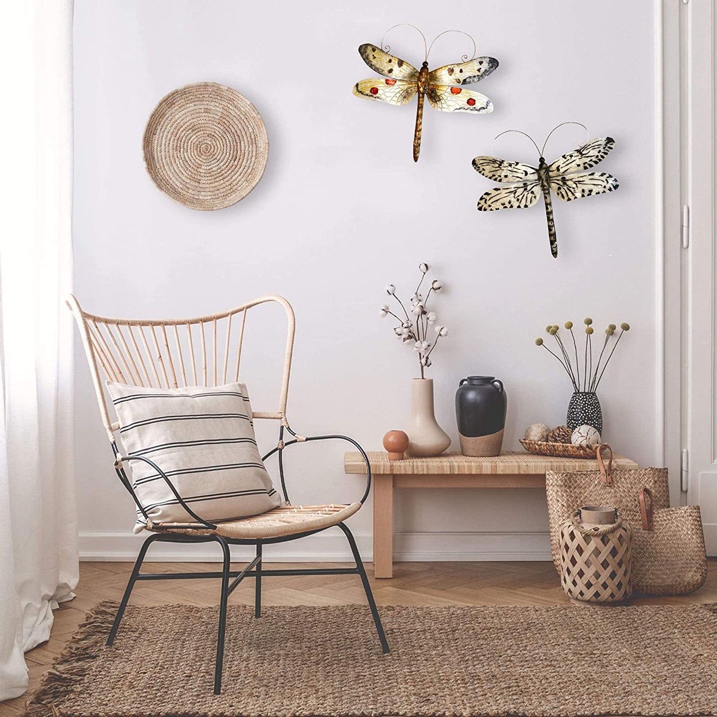 Dragonfly Wall Decor Peacock 14 Inches Length x 1 Inch Width x 12 Inches Height