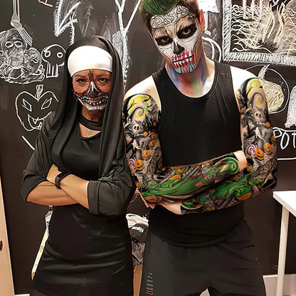 Nightmare Before Christmas Jack Skellington Large Full Arm Temporary Tattoo Fake Body Art Arm Tattoo