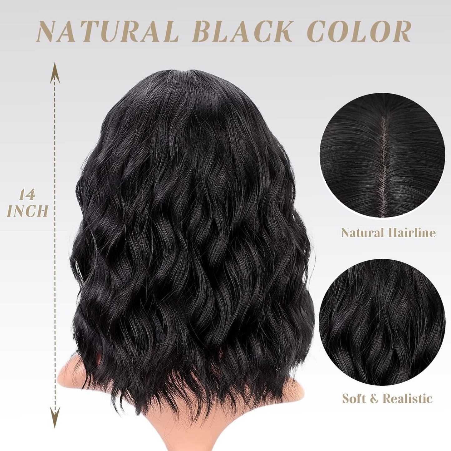 Middle Part Synthetic Shoulder Length 14 Inch Colorful Heat Resistant Fiber Wig