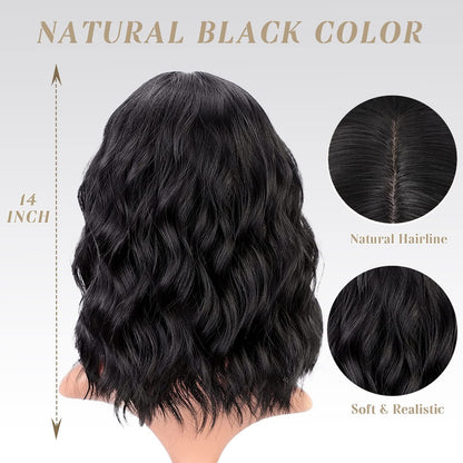 Middle Part Synthetic Shoulder Length 14 Inch Colorful Heat Resistant Fiber Wig