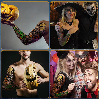 Nightmare Before Christmas Jack Skellington Large Full Arm Temporary Tattoo Fake Body Art Arm Tattoo