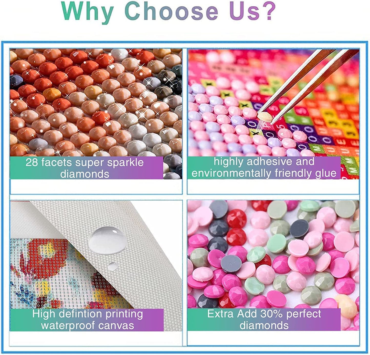 9 Pack Gnome Diamond Art Kits for Adults, DIY 5D Round Full Drill Crafts Diamond dotz Home Wall Decor Gifts (12x16inch)