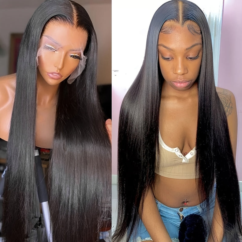 Brazilian Long Straight Human Hair Wigs 13x4 Lace Front Wig For Women Real Hair Frontal Closure Wig Pre Plucked 13-32 Inches