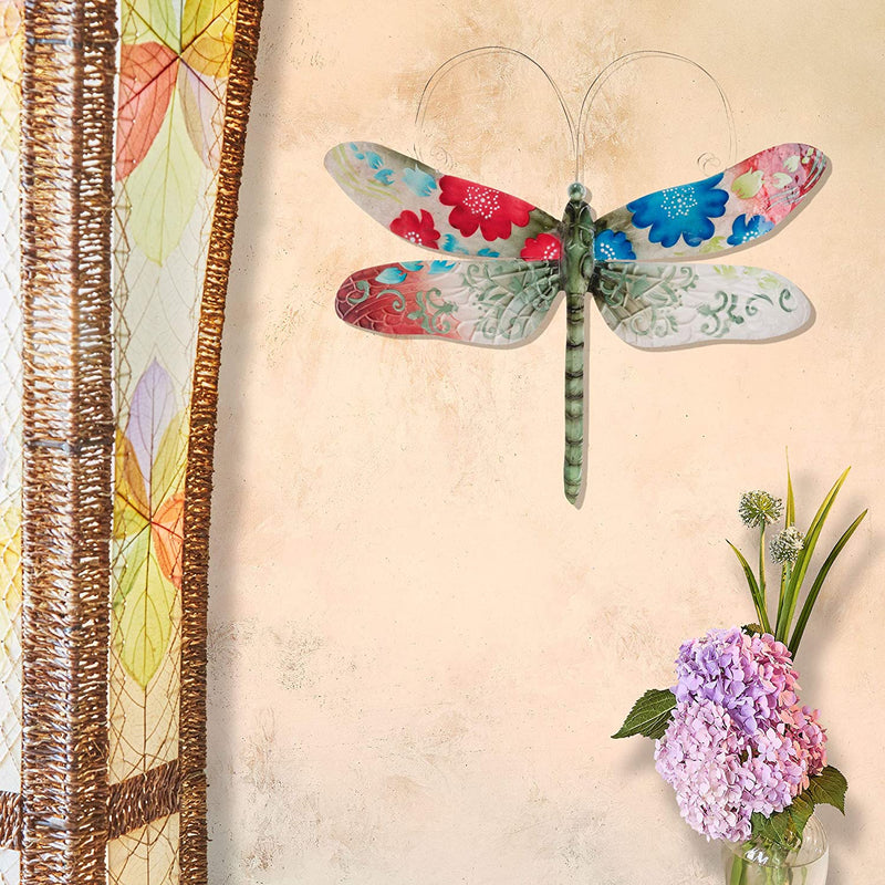 Dragonfly Wall Decor Peacock 14 Inches Length x 1 Inch Width x 12 Inches Height