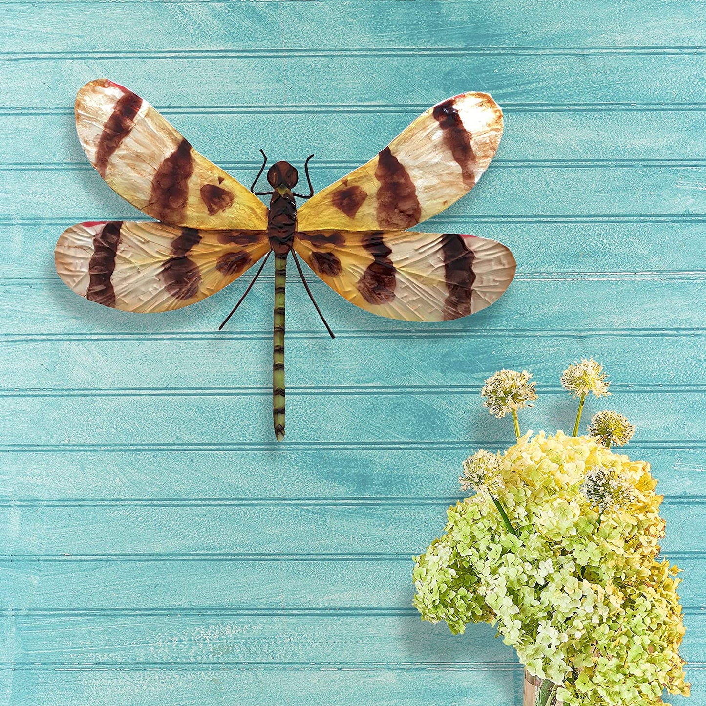 Dragonfly Wall Decor Peacock 14 Inches Length x 1 Inch Width x 12 Inches Height