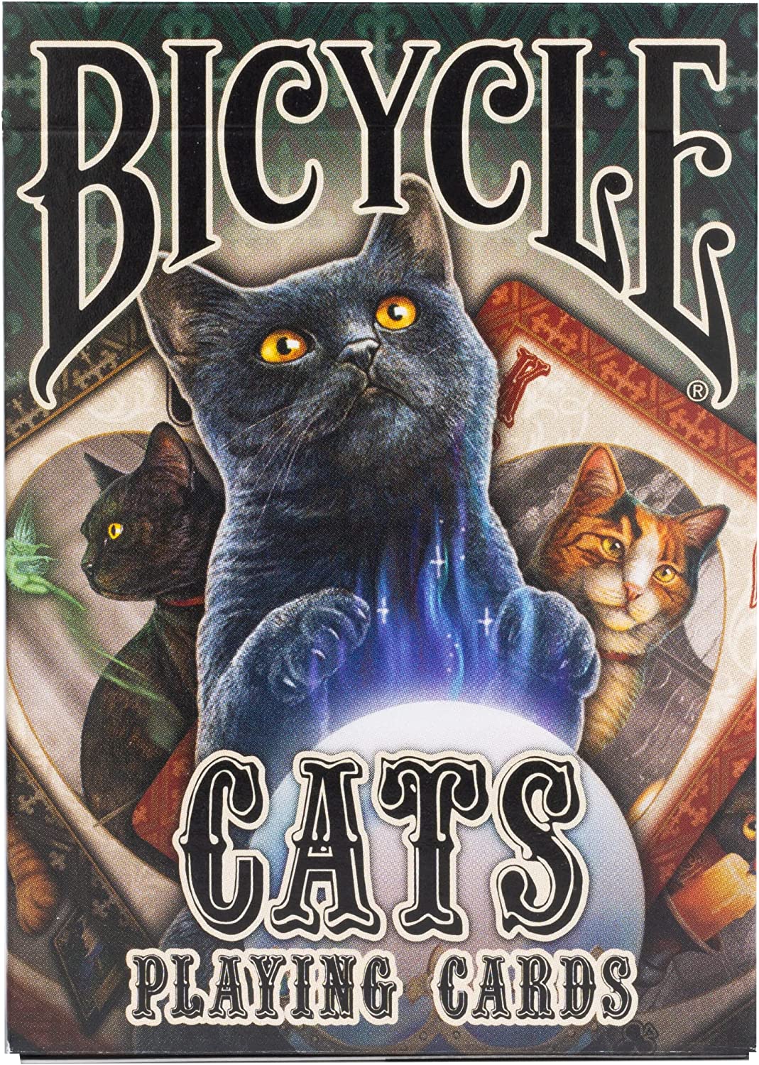 Bicycle Cats Playing Cards Designed by Lisa Parker, Black