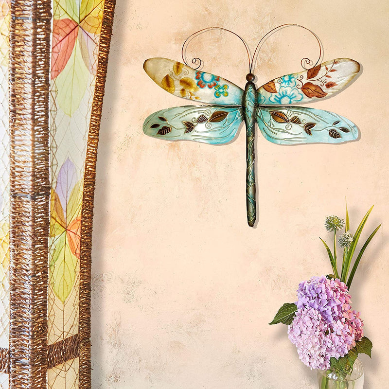 Dragonfly Wall Decor Peacock 14 Inches Length x 1 Inch Width x 12 Inches Height