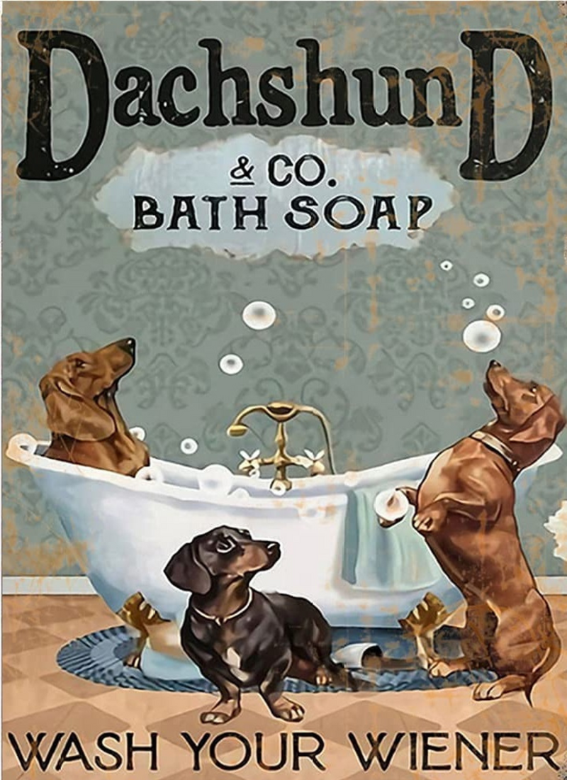 Dachshund & Co. Bath Soap Wash Your Wiener | Cut Out Design | Resizable Printable PNG, PDF, JPG | Instant Digital File Download | Cut Out Design | Resizable Printable PNG, PDF, JPG | Instant Digital File Download