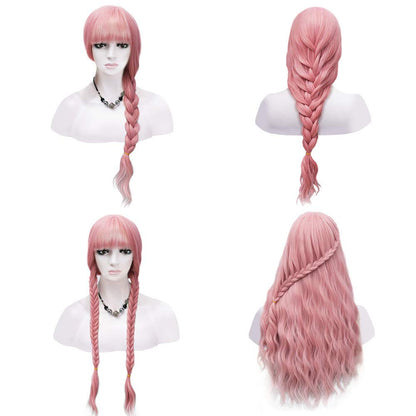 Trendy Wigs Gorgeous Fashion Goddess Pink Wig with Bangs