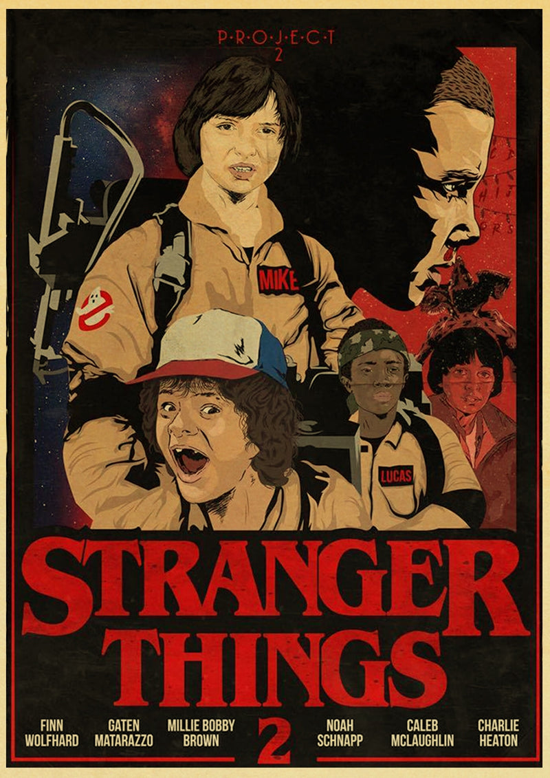 Stranger Things 2 season retro Poster Kraft Paper Bar Cafe Home Decor vintage Painting Wall Sticker