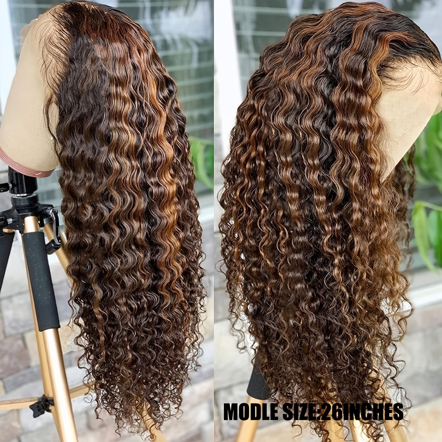 Gorgeous 180% Density 13x4 Lace Front Human Hair Wig - Transform Your Look with Honey Blonde Ombre Curls!