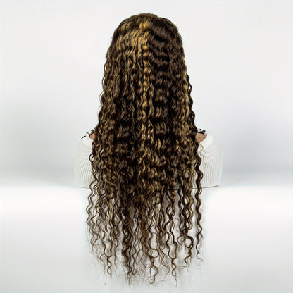 Gorgeous 180% Density 13x4 Lace Front Human Hair Wig - Transform Your Look with Honey Blonde Ombre Curls!