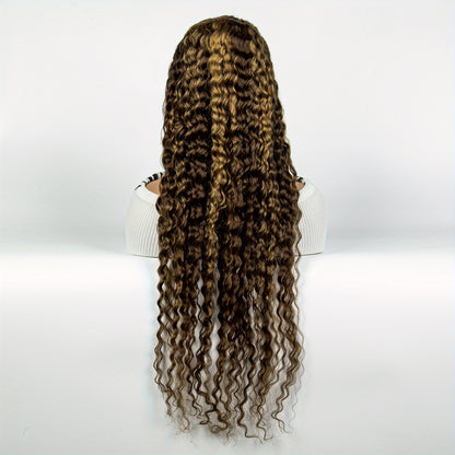 Gorgeous 180% Density 13x4 Lace Front Human Hair Wig - Transform Your Look with Honey Blonde Ombre Curls!