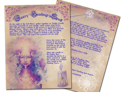 FAIRY HEALING SPELL Printable 2 Pages