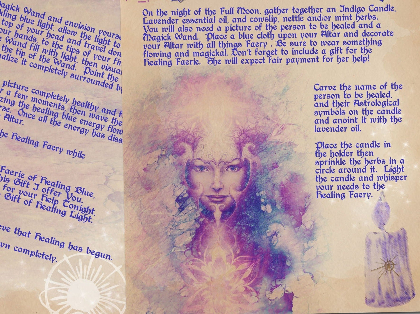 FAIRY HEALING SPELL Printable 2 Pages