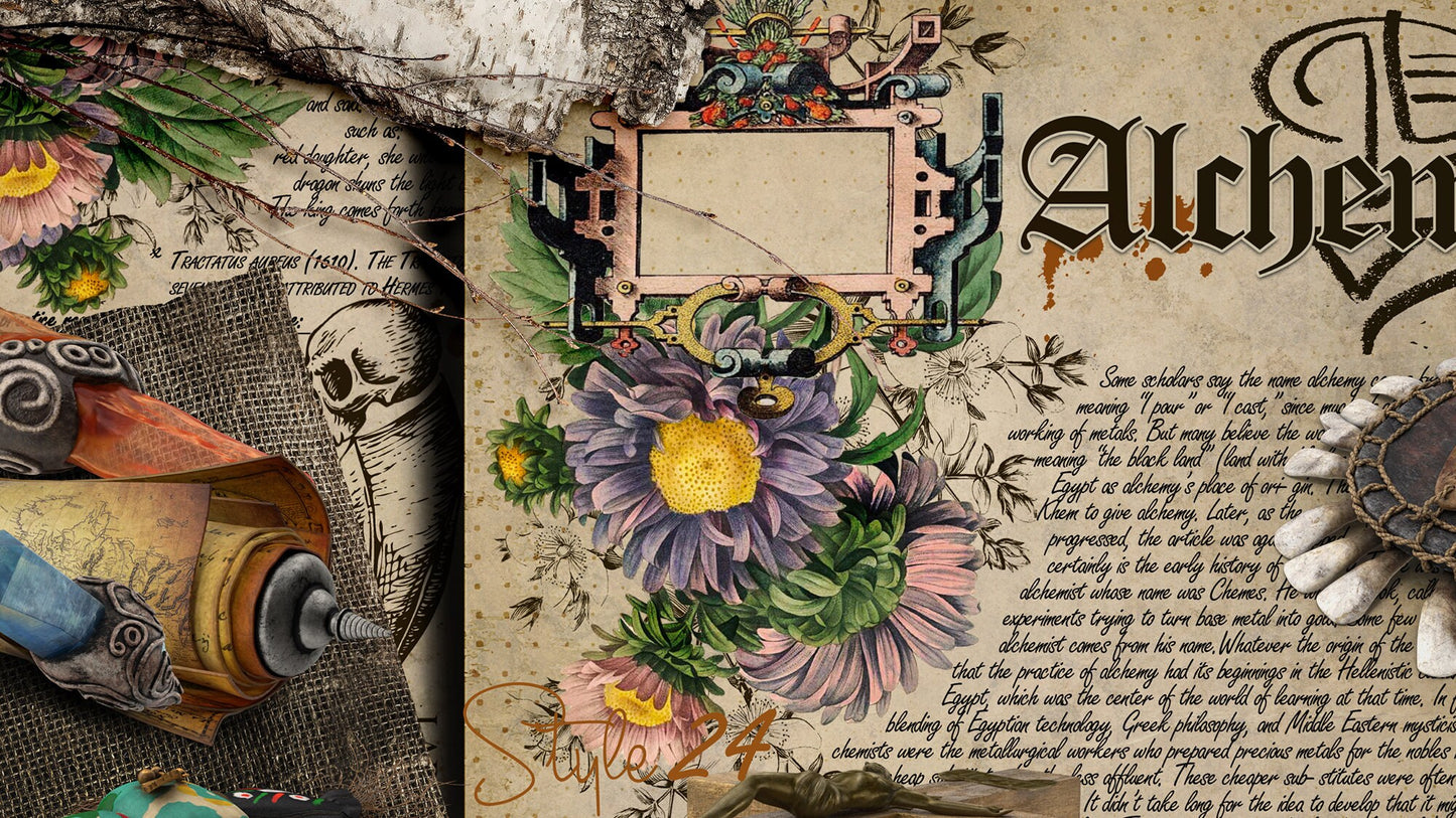 Book of Shadows no 1 Printable pages of Signs Symbols Alchemy Astrology Magical Spiritual Symbolism Printable BOS Sheets Wiccan Pagan DIY