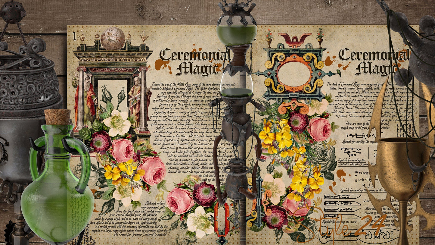 Book of Shadows No 2 Printable pages of Signs Symbols Ceremonial Magic Magical Spiritual Symbolism Printable BOS Sheets Wiccan DIY